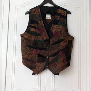 Fashion Bug Artistic Brown and Black Vest